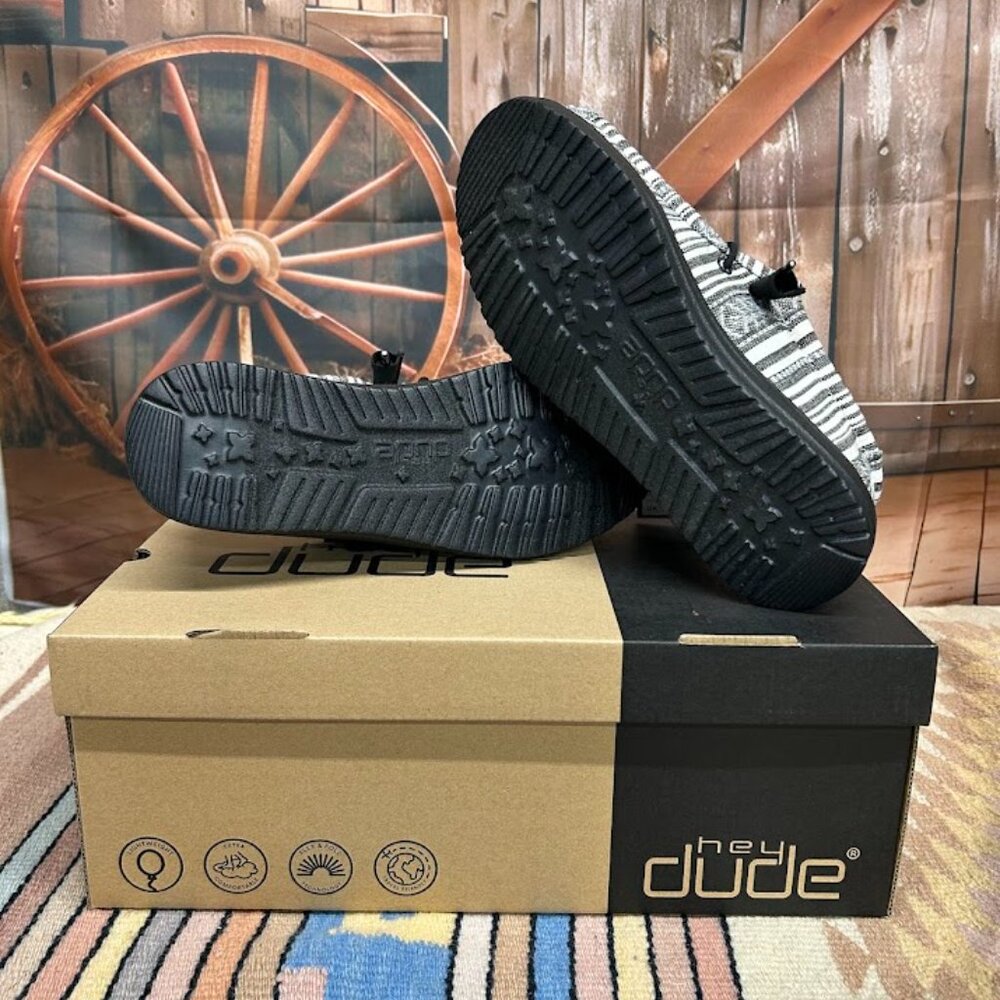 Men's Hey Dude Wally Serape Black Gravel Shoe (also has Women's and Youth sizes) - Picture 5 of 5
